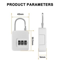 Combination Padlock Backpack Lock Daily Use Lightweight Lock Portable Design