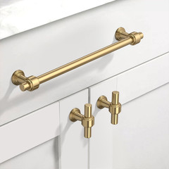 10 Pack 7.5″(192Mm) Champagne Gold Cabinet Pulls Kitchen Cabinet Handles Brushed