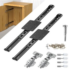 Pocket Door Slides 16 Inch Hardware Inset Cabinet Hidden Hinges 2 PCS