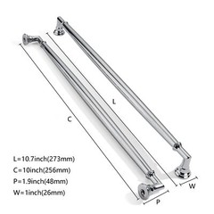2 Pack 10 Inch Hole Center Polished Chrome Cabinet pulls Solid Heavy Duty Cab…