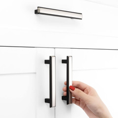 Nickel and Black Cabinet Pulls Brushed Nickel and Matte Black Kitchen Cabinet Ha