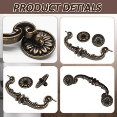 Uenhoy 8 Pack Vintage Drawer Pulls 6 Inch (150mm) 188mm / 7.4 inches, Bronze