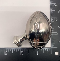 NEW 6 Silver Plate Football Sports Boys Room Themed Drawer Handle Pull