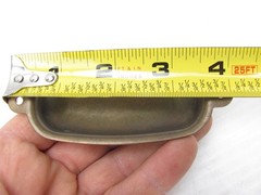 BRUSHED SOLID BRASS – 4″ Cabinet or Drawer Pull w/Matching Screws – (NEW in BAG)