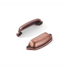 2 Pack Antique Copper Cup Pulls 3 Inch Center to Center – Cabinet & Drawer Ha…