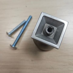 Lot of 10 – 32 mm Round top Cabinet or Drawer Knob With Square Base Satin Nickel