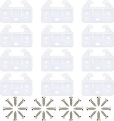 12 Pieces Plastic Drawer Guides Drawer Track Rail Slides Brackets with Mounting