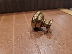 1.25 In Round Vintage Handpolished Brass Cabinet Knob
