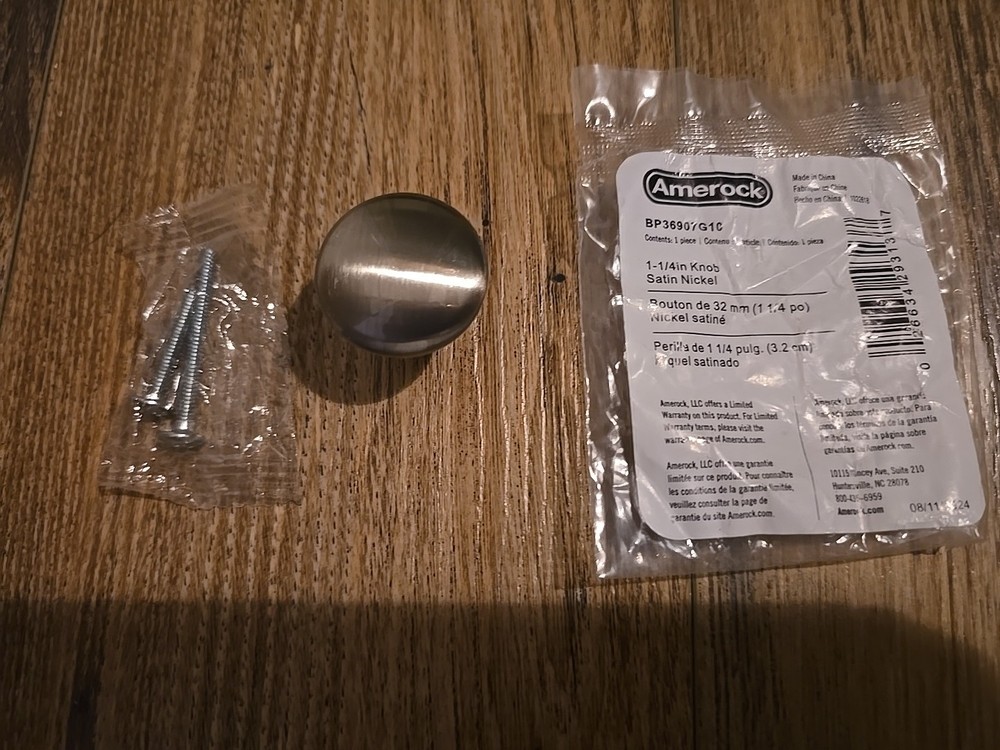 Lot Of 25 Amerock BP36907G10 1-1/4 Knobs In Satin Nickel