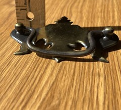 Vintage Dresser Drawer Handles DROP BAIL Hardware Pull Old Cabinet BRASS 3” CTC
