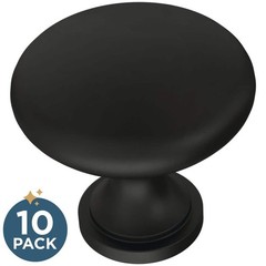 Franklin Brass 10-Pack Classic Matte Black Round Cabinet Knobs