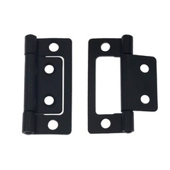Luomorgo 12 Pcs Non Mortise Hinges Heavy Duty Chest for Door Black