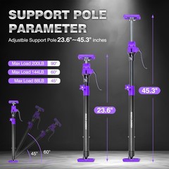 Adjustable Support Pole – Cabinet Jacks for Installing Cabinets, Jack Rod 23….