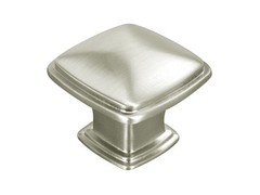 Satin Nickel or Brushed Nickel Kitchen Cabinet Square Knobs Pulls 31MM 1 1/4″