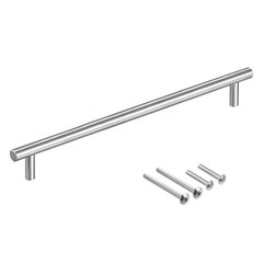 14″ Length 8.8″ Hole Center Stainless Steel T Bar Pull Handle 10mm Diameter 2pcs