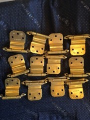 Nos 24 lot 12 sets Amerock 4000d-2 Brass Self-Closing 3/8″ Overlay Cabinet Hinge