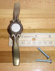 QTY 6 Amerock BP861-BB Burnished Brass Ceramic Center Handle Drawer Pull 3″ CTC