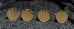 Lot of 4 Vintage Light Brown Round Bi Fold Plastic Door Knobs – Screws Included!