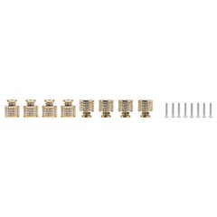 Gold Crystal Acrylic Cabinet Knobs 8-Pack Brass Core Round 2.1 × 3 cm