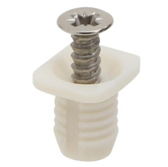 Silverline 8mm Plastic Hinge Dowel Inserts with Screws, 50 Pcs-100Pcs