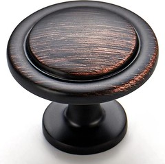 Stylish 30-Pack Round Oil-Rubbed Bronze Drawer and Cabinet Pulls – Easy Install