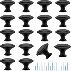 18-Pack Matte Black Cabinet Knobs Drawer Pulls with Screws for Kitchen & Dresser