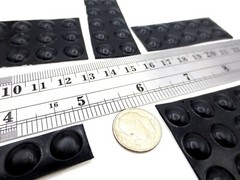 Stick-On Rubber Pad Bumper Non-Skid, Has 3/8″ Round Pad, Is 1/8″ Tall, Durable!