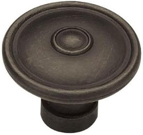 (5 Pack) (12-pack) 1-1/2 inch Rustique Ringed Knob Dark Oil Rubbed Bronze