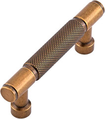 10 Pack Antique Brass Knurled Cabinet Pulls 3 Inch(76mm) Kitchen Cabinet Handles