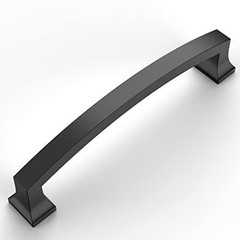 Amerdeco 15 Pack Matte Black 5 Inch(128mm) Hole Centers Kitchen Cabinet Pulls Ca
