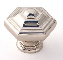 Alno A1530 Geometric 1-1/4″ Elegant Faceted Geometric Solid Brass – Nickel