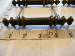 National Lock lot of 10 vintage 1970s metal drawer PULLS HANDLES 5 1/8″ long