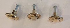 Amerock 755 1 Polished Brass Cabinet Knob w/ Almond Ceramic Center- Lot Of 10