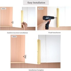 30 packs Brushed Brass Edge Finger Tab Pull for Cabinets Kitchen Concealed Drawe