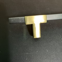 (2) Amerock 778256. 10-1/16” C to C Cabinet Pull – Brushed Gold / Black Chrome