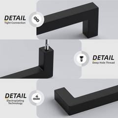 22 Pack 5 Inch Black Cabinet Handles Matte Black Drawer Pulls Stainless Steel Ca