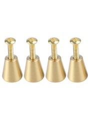Elegant Solid Brass Handles for Cabinets 4PCS Tapered Design for Home Decor
