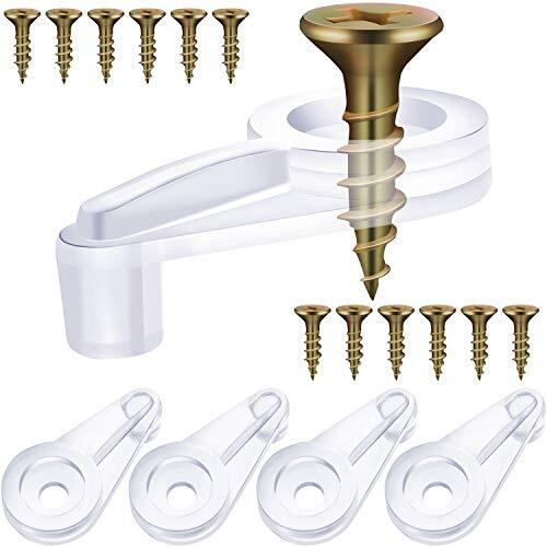 50 Pcs Glass Retainer Clips Kit With Screw,Glass Door Retainer Clips Plastic For