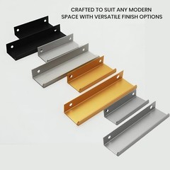 9 Inch Tab Pulls for Cabinets, Aluminum Finger Edge Pulls Kitchen Drawer Handles