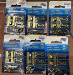 Lot of 27 Vintage Miniature Brass Hardware Packs – Ives, National, Lawrence- NOS