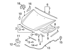 2pcs 26.06 in Front Hood Lift Support 1 Support On Hood (Vehicle Produced