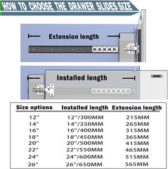 Cabinet Pocket Door Slide System Kit 16″,2PCS Inset Sliding Hardware for Hidden