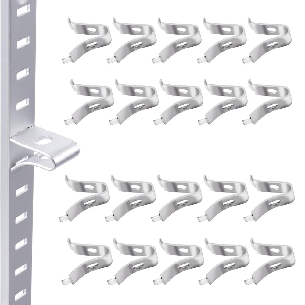 50 PCS Adjustable Cabinet Metal Shelf Bracket Clips Pegs Support Pins Clips