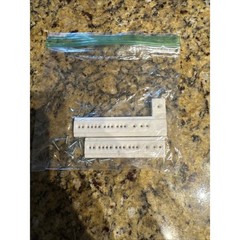 White Plastic Drawer Slide Spacers Mounting Brackets with Screws Set of 2