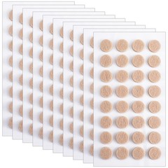 320 Pcs Felt Cabinet Door Bumpers, Small 1cm diameter, 3mm thickness, Beige