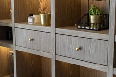 6 Pack Shining Golden Cabinet Knobs, 1.0 Dia, Solid Zinc Alloy, Modern Pull