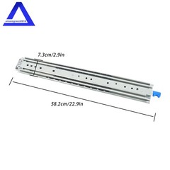 1 Pair With Lock Heavy Duty Drawer Slides 22 Inch 500 Lbs Extension Rails Rail