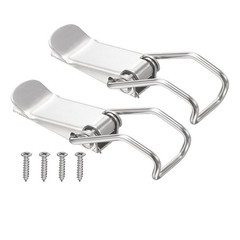 2Pcs 3″ Stainless Steel Clamp Catch Hasp Lock with Mounting Screws