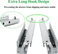 6 Pair of 18 Inch Soft Close Undermount Bottom Mount Drawer Slides 100lb Load