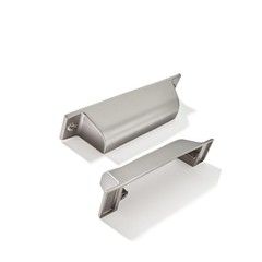 2 Pack Cabinet Cup Pulls, 2.5 Inch Hole Center, Brushed Nickel, Drawer Handles